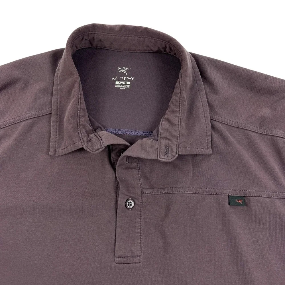 Arc'teryx Polo Shirt Mens XL Purple Stretch Performance Outdoor Casual Top‎